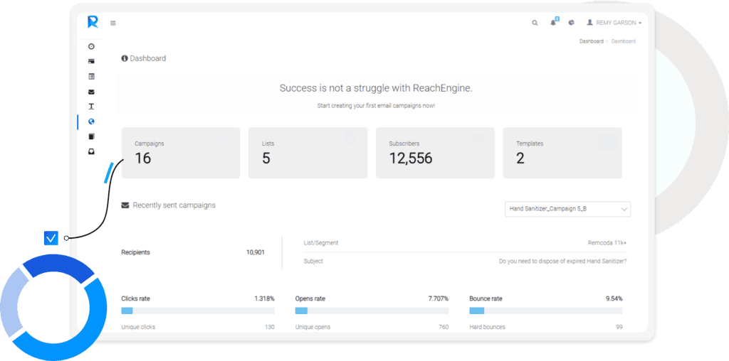 get real time email reports with ReachEngine