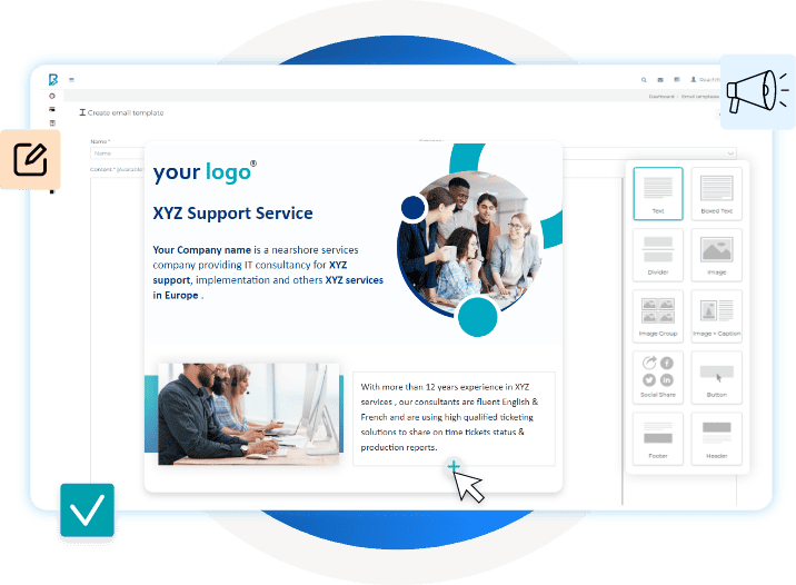 drag and drop email builder